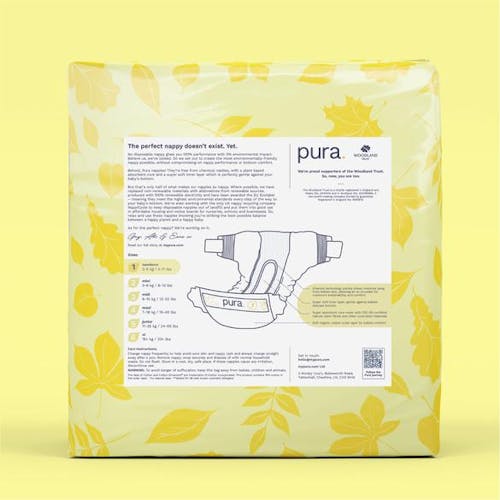 Pura Eco-Friendly Luiers Maat 1 (2-5kg) - 132 luiers