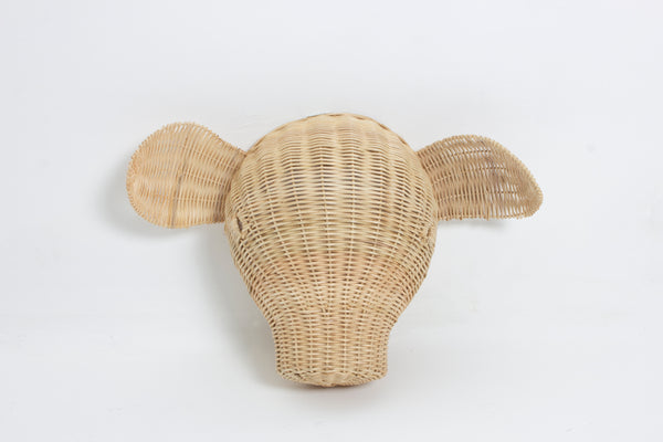 Eddy Het Varken Rotan Wanddecoratie Dierenkop