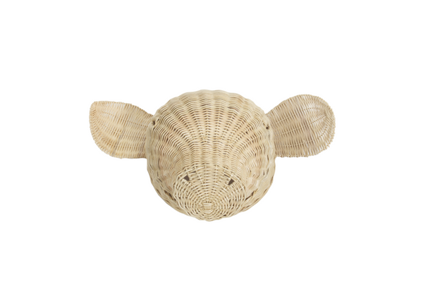Eddy Het Varken Rotan Wanddecoratie Dierenkop